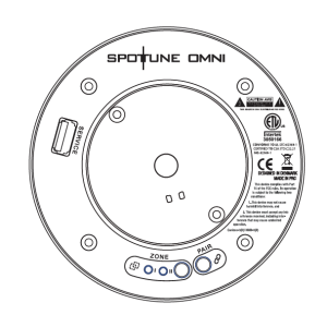 Spottune Omni Track kabelloser Lautsprecher f&uuml;r 3-Phasen-Stromschienen grau